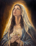 An original painting of a young Virgin Mary, the mother of Jesus by Martin Buckwell