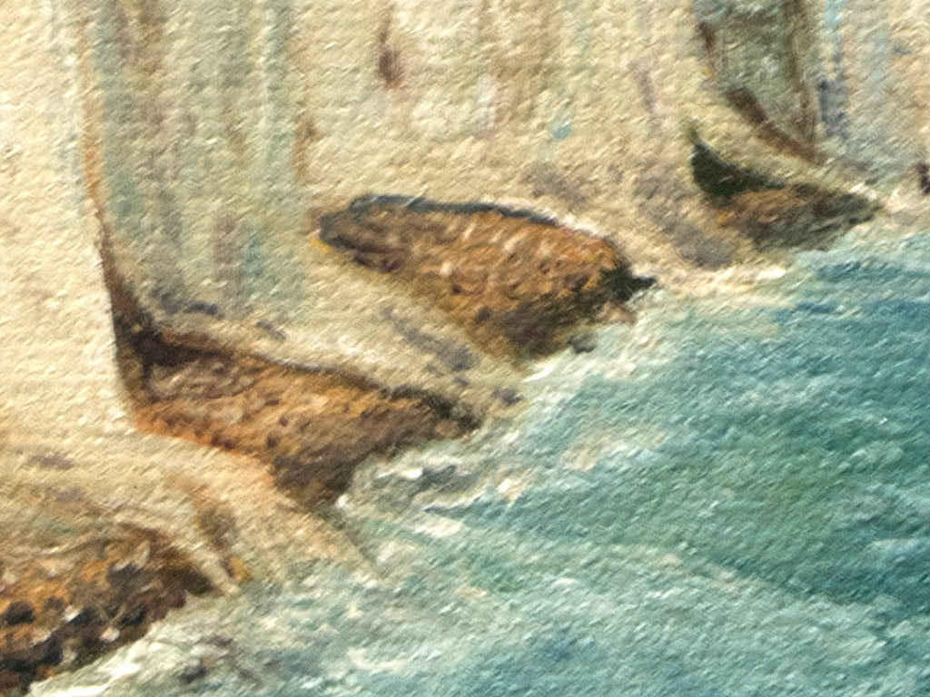 Close up detail of Seven sisters painting by Martin Buckwell