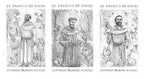 Sketched ideas for the painting of a Sold Commission for The St Francis of Assisi, Catholic Primary School by Martin Buckwell