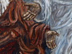 A close-up detail of the original Transfiguration of Jesus oil painting by Martin Buckwell
