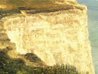 A close up of my original oil painting of the view of the Seven Sister cliffs, in East Sussex, oil on canvas.