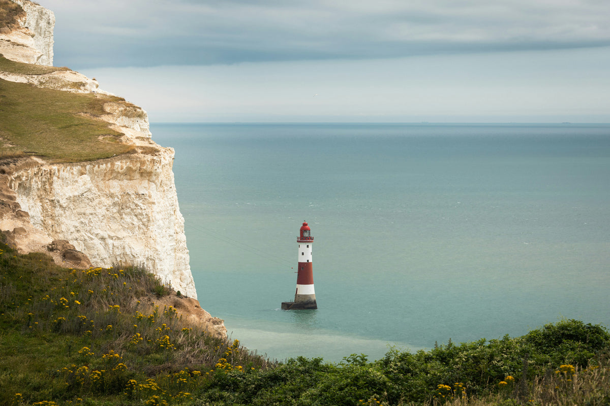 Beachy Head reference photo: "Reference photograph of Beachy Head coastal cliffs used for Martin Buckwell's original oil painting."
