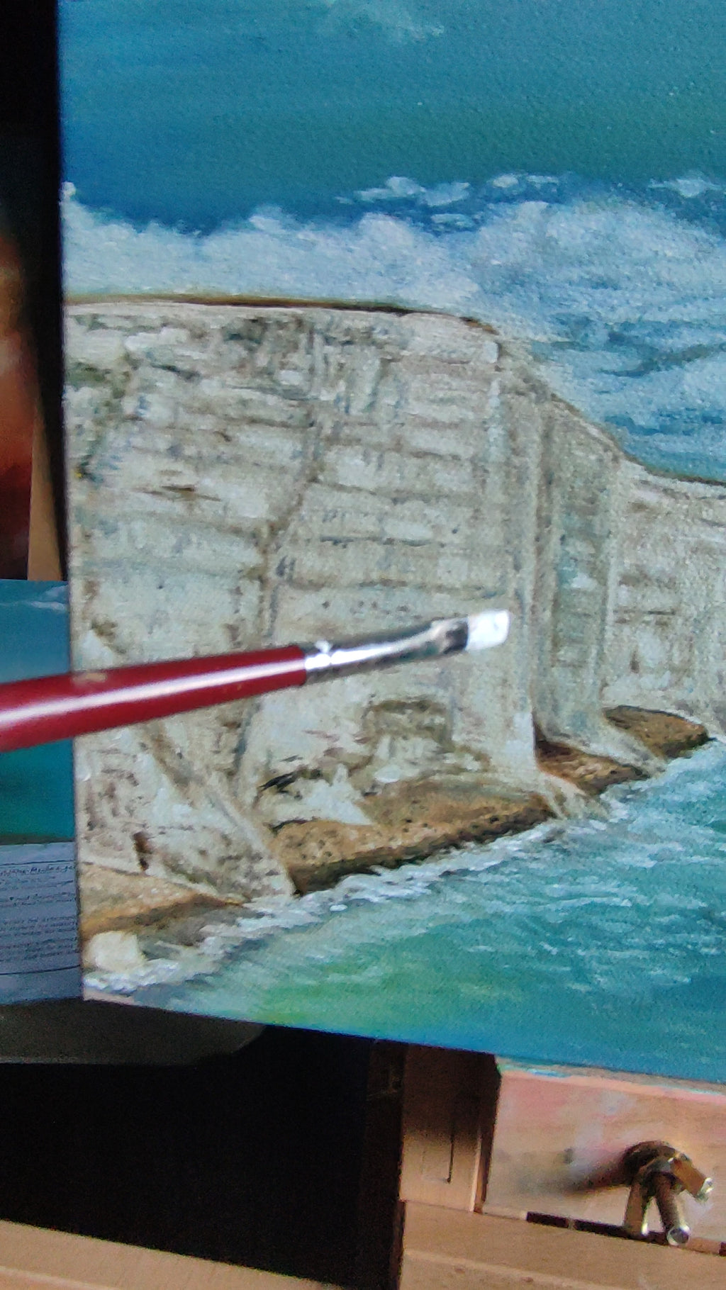 A video of my painting process of an oil painting of the White Cliffs of Dover. 30 x 24cm, by Martin Buckwell