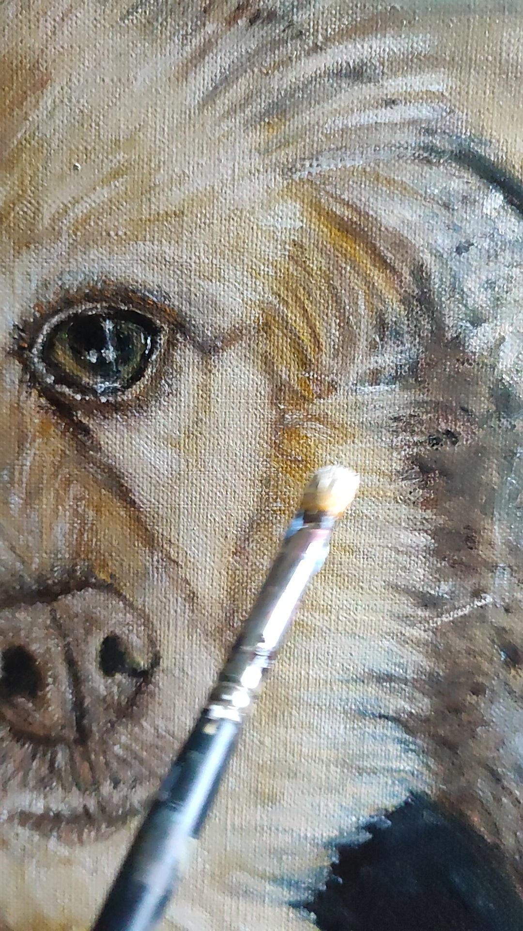 A video of my painting process for Sparky_Dog