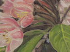 A close up detail of an original oil canvas board painting of springtime blossom in a fruit tree, United Kingdom from Martin Buckwell